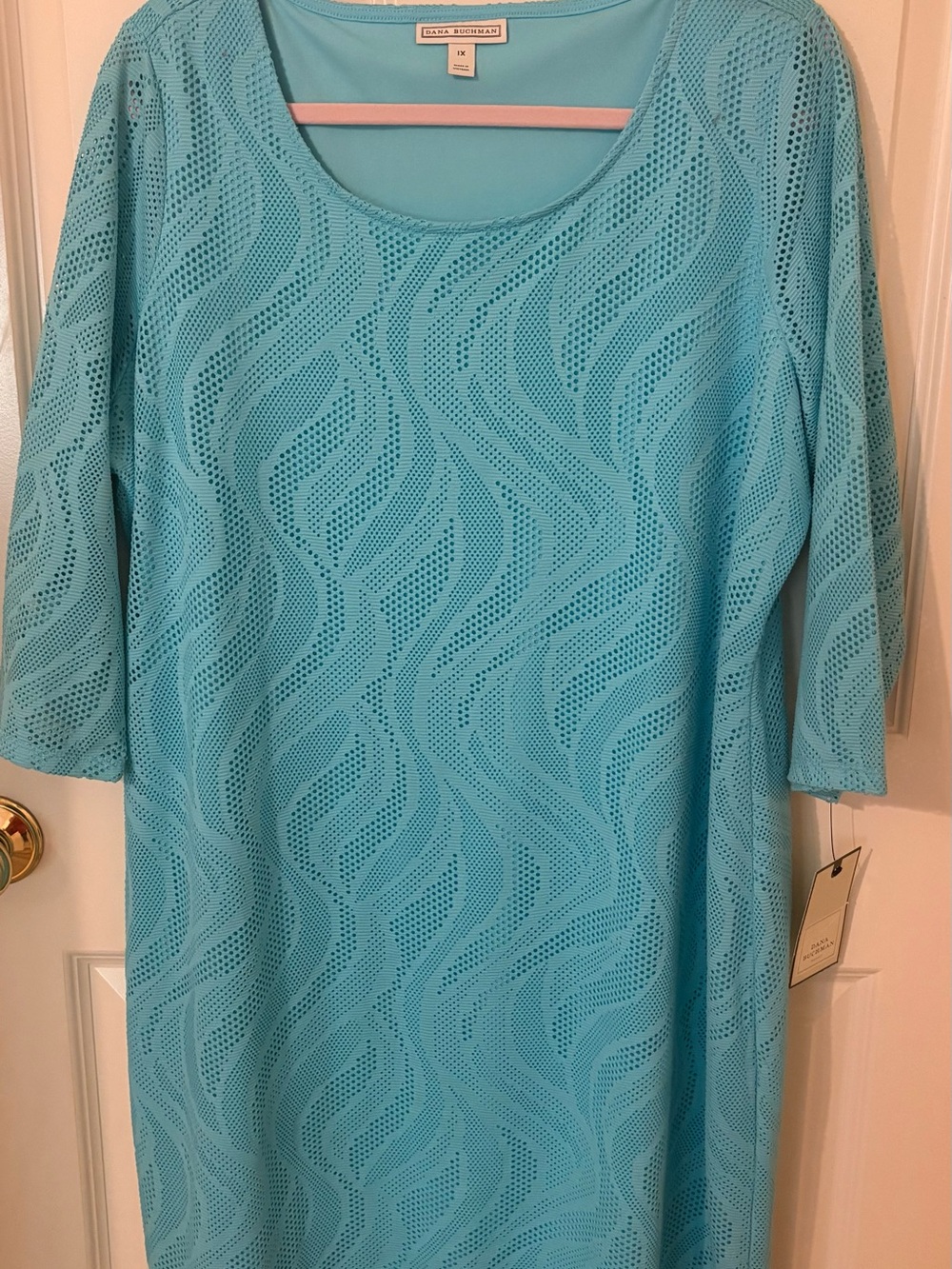 Dana Buchman Aqua Wave Lace Midi Dress